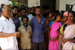 municipal workers protest in erode