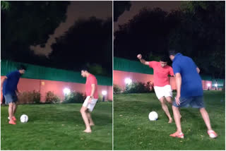 Pratap Simha-Tejasvi Surya playing football