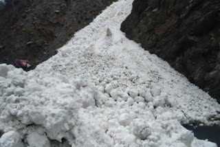 glacier in ralli drain of kinnaur