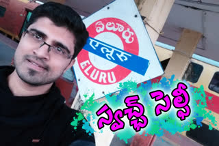 chittor man promoting swach bharat by selfie