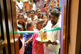 Jaggesh  handed over the house to the blind girls