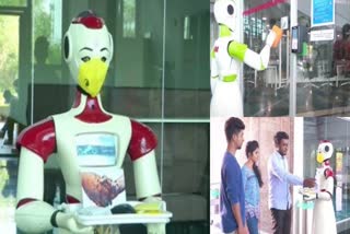 Kerala Startup Mission has started Corona virus awareness campaign using 2 robots in Kochi