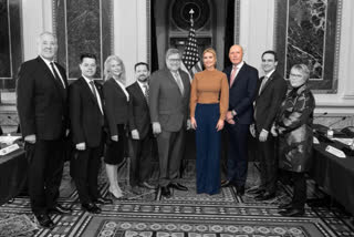 Australian home affairs minister Peter Dutton with Ivanka Trump during his trip to US.