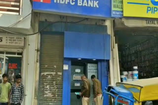 hdfc atm theft in gannaur sonipat