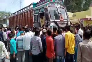 Truck collided with bike rider