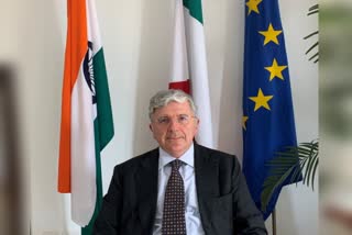Italy Ambassador talking about Corona Virus with ETV Bharat