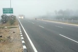 snow fall on natinal highway at guntur