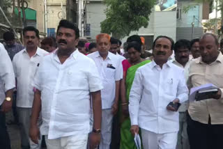 Minister Etala Visit Construction of a 50 bed hospital in Ameerpet