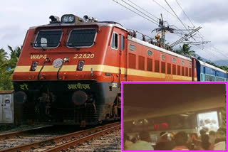 Fumes from train brakes at anakapalli railway station in visakhapatnam