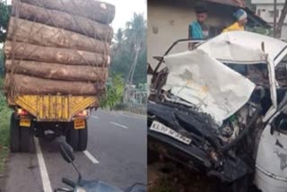 Car hit truck ernakulam  ernakulam accident  Perumbavoor accident  Perumbavoor accident 3 death  three death in kerala accident  വാഹനാപകടത്തിൽ മൂന്ന് മരണം  പെരുമ്പാവൂർ വാഹനാപകടം  തടി ലോറിക്ക് പിന്നിൽ കാറിടിച്ചു  പുല്ലുവഴി അപകടം