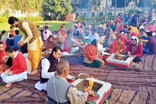 Hawan yag to protect corona in aAmritsar of punjab