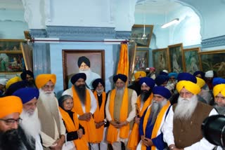 potrait of jathedar talwandi displayed in sikh mesueam