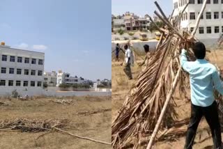 Officers who cleared the huts in hassan