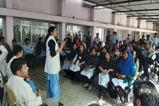 corona virus awareness training  given to 4th class employees bhiwani