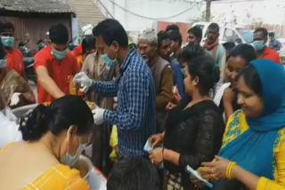 masks and soaps distributed in barabanki