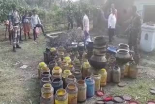 Raid campaign against illegal liquor in giridh