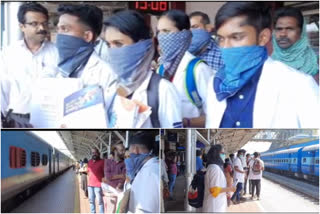 covid 19 awareness  trissur railway station  awareness program in trissur railway statio  കോവിഡ് 19 ബോധവൽക്കരണം ആരംഭിച്ചു]  തൃശൂർ റെയിൽവേ സ്റ്റേഷൻ