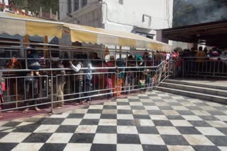 Devotees in large numbers at Jwalaji temple