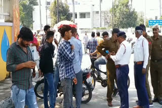 police strict on those who violated traffic rules in rohtak