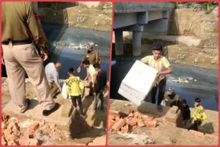 Female fetus found on the banks of a drain in Mongol Puri area