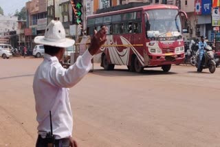 Action against traffic rule breakers in bemetara