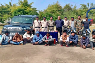 12 men arrested for gambling in Surajpur