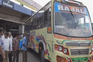 antiseptic liquid spreaded in private bus at dindugal