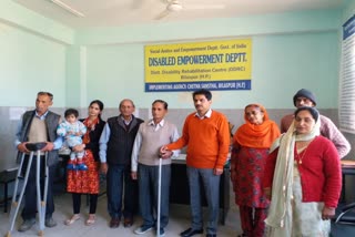 Distributed assistance equipment to handicapped in bilaspur