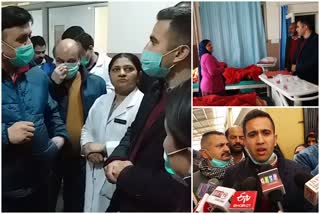 vikramaditya  singh visit hospital shimla