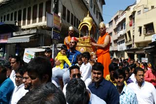 Shobha Yatra celebrated, धूमधाम से निकाली शोभा यात्रा