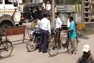 Action on violators of traffic rules in Korba