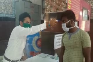 Booth built at Dhanbad station for Corona