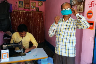 Corona fear :  cloth made masks sold in Durgapur