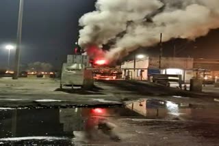Trailer fire at-balco-plant-in-korba