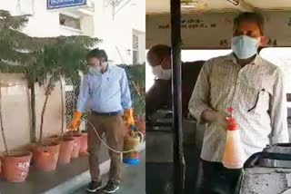 भीलवाड़ा बस स्टेशन,  bhilwara bus station, भीलवाड़ा में कोरोनावायरस से बचाव, Prevent coronavirus in Bhilwara