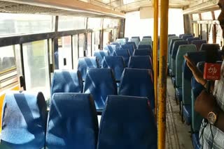 no passengers in bus due to corona virus