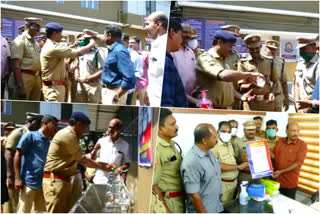 കൊല്ലം  kollam  കൈ കഴുകൽ കേന്ദ്രങ്ങൾ സ്ഥാപിച്ചു  hand washing centers were set up in kollam  'Break the Chain' campaign  'ബ്രേക്ക് ദ ചെയിൻ'