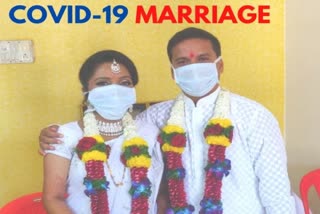 Coronavirus: Wearing masks, couple ties knot at pvt ceremony