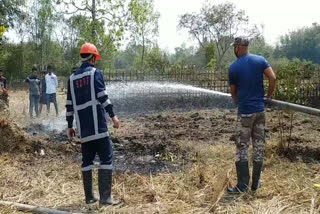 গোলাঘাটৰ দুখনকৈ চাহ বাগিচাত ভয়ংকৰ অগ্নিকাণ্ড