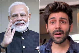 kartik aaryan coronavirus monologue, pm narendra modi shares kartik aaryan monologue, पीएम मोदी ने कार्तिक के कोरोना मोनोलॉग को सराहा, कार्तिक आर्यन, मोदी जी ने कार्तिक के वीडियो की तारीफ की