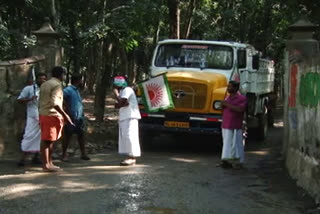 പിടവൂർ  പൊടിശല്യം  കൊവിഡ് 19  പി.ഡി.പി  പോത്താനിക്കാട് പൊലീസ്  dust problem  vehicles blocked  Pidavur  quarry