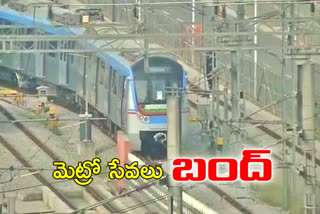 Metrorail services to be shut down in Hyderabad tomorrow