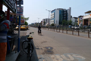 Janata Carfew : empty BT Road