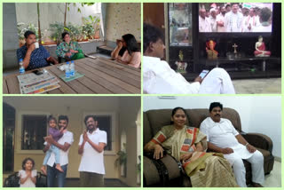 Political leaders have spent time with family members on janatha day