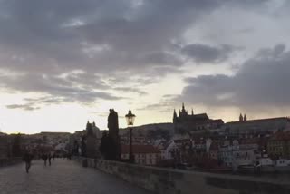 Timelapse videos of tourist landmarks in Prague and Sarajevo showed just how few visitors were on the streets.