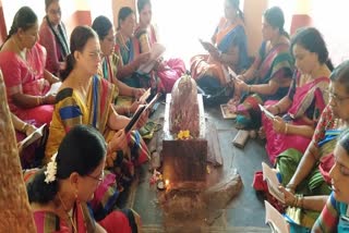 Mantra chanting praying to abolish Corona in Gadag