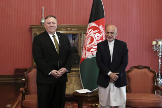 US Secretary of State Mike Pompeo met Afghan President Ashraf Ghani in Kabul on Monday.