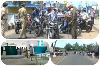 Police alerts in the wake of a lockdown in east godavari