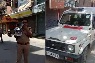 delhi police spreading awareness about section 144 imposed delhi lock down