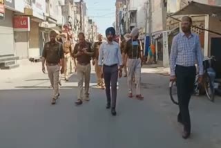 flag march in sangrur for coronavirus